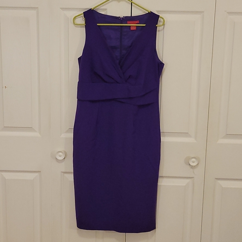sunny leigh purple sleeveless dress size 8